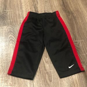 Nike Sweatpants Size 18 months Kids Black Joggers with Red Stripes